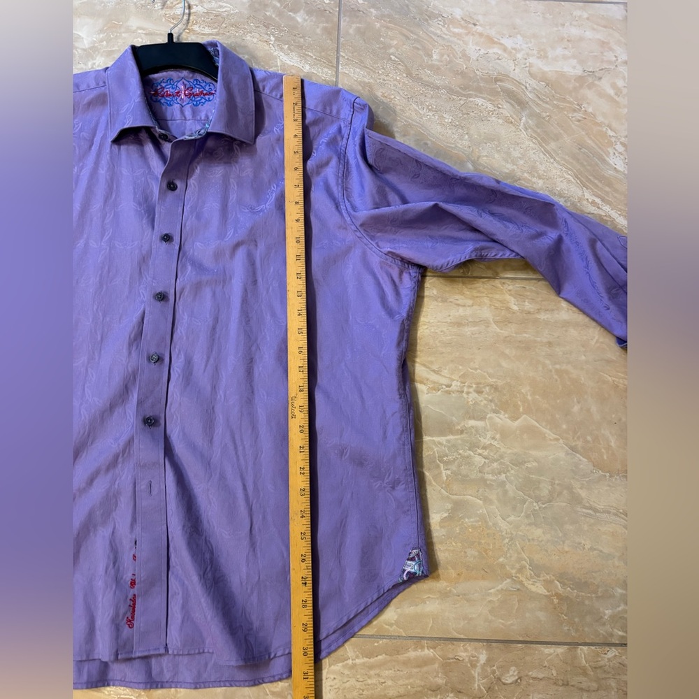 Robert Graham Lavender Button Down Shirt - Picture 9 of 11